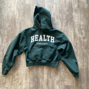 Sporty & Rich Health Ivy Cropped Hoodie, S